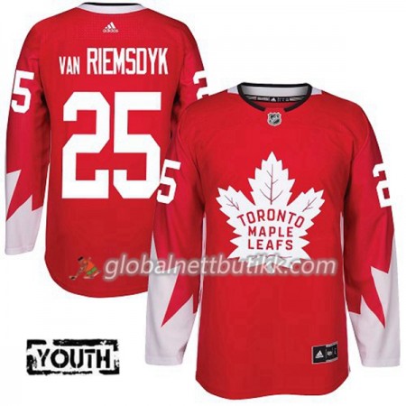 Toronto Maple Leafs Hockeydrakt James Van Riemsdyk 25 2017-2018 Rød Alternate Adidas Authentic - Barn